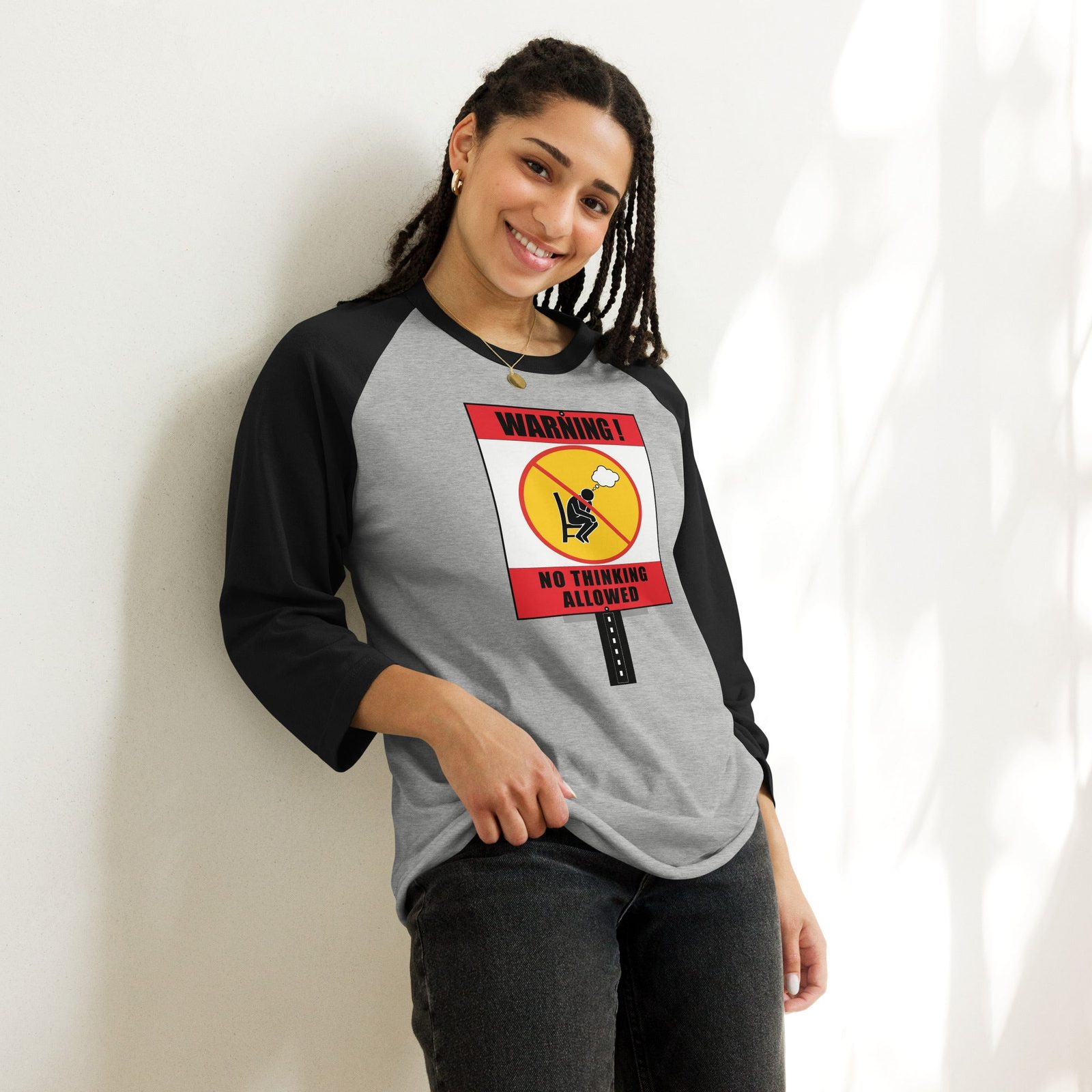 3/4 sleeve raglan shirt