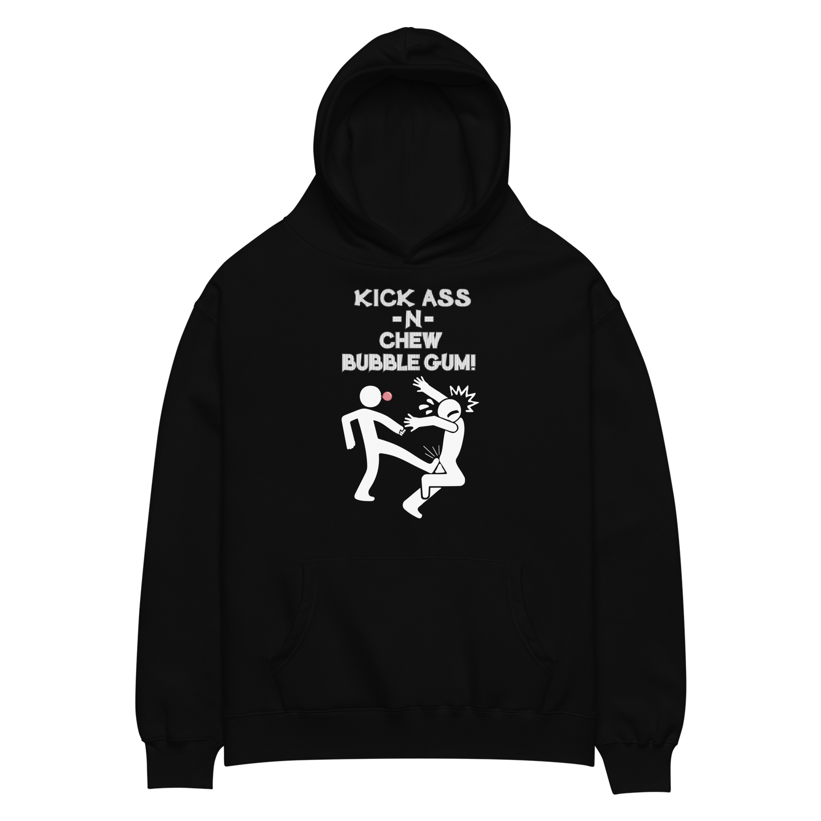 KICK ASS -N- CHEW BUBBLE GUM! White Logo